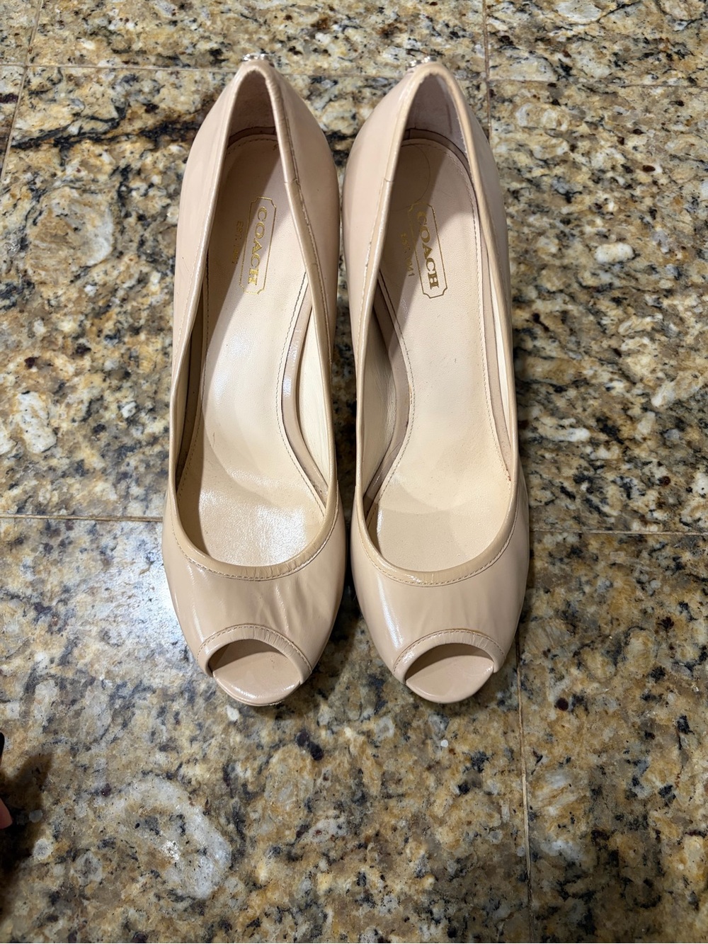 Nude Coach Breanna platform pumps, size 9.5